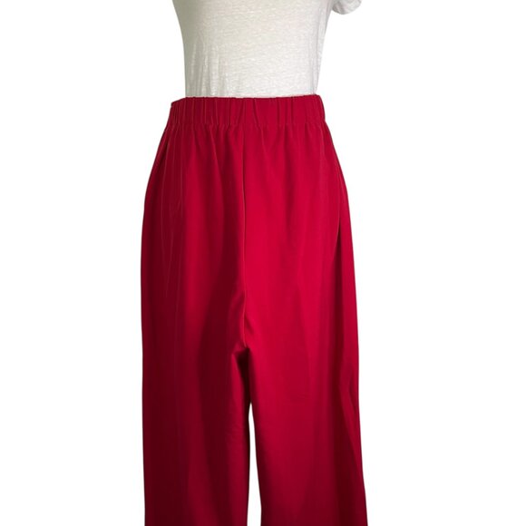 NEW 77 Park Red Sailor Pull On Pants Women’s Size 16 Trousers Wide Leg NWT - Picture 4 of 13